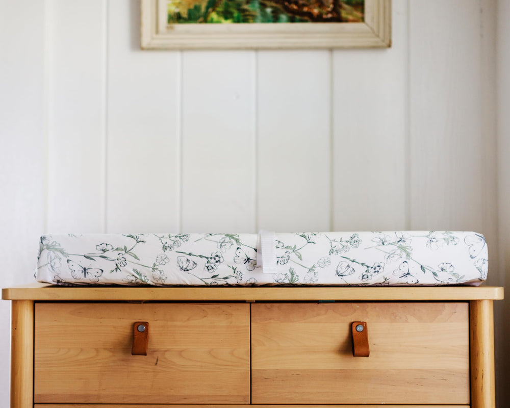 Pair Sorrel + Fern Butterfly Garden cover with coordinating sheets for a cohesive setup.