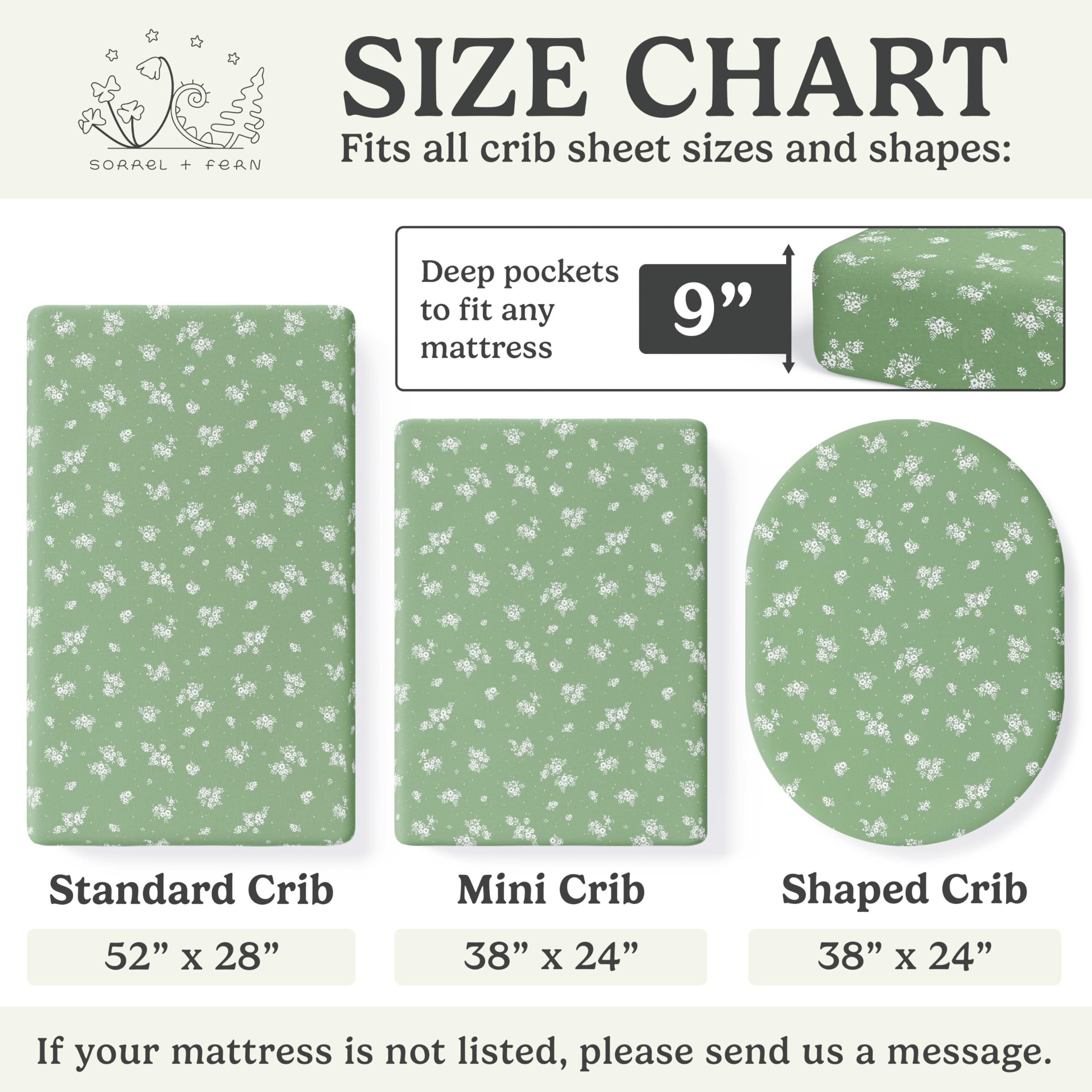 Sorrel + Fern two-pack fits standard and toddler beds for growing sleep spaces.