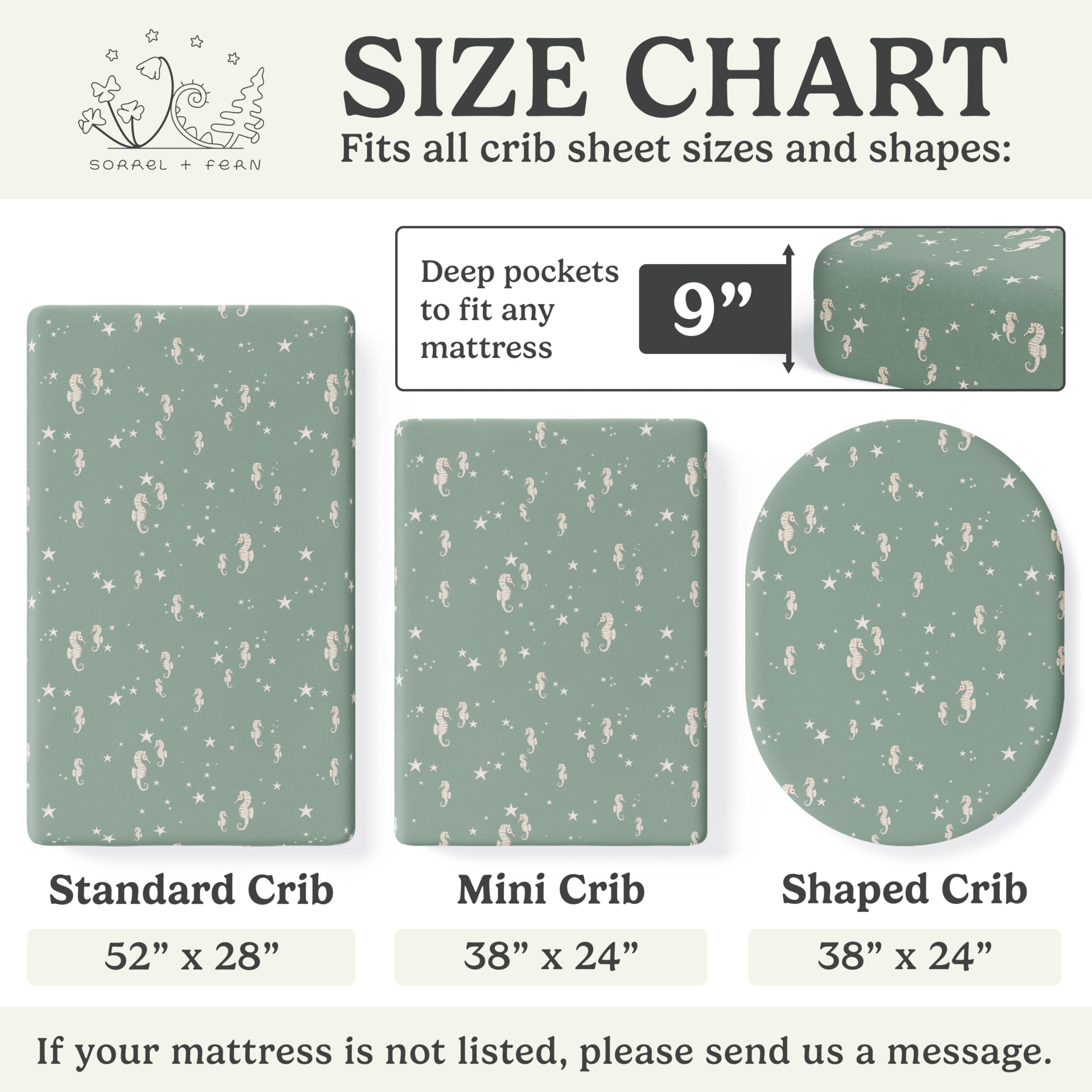 Sorrel + Fern Ocean Odyssey print on snug sheet offers quick-dry performance after bath time