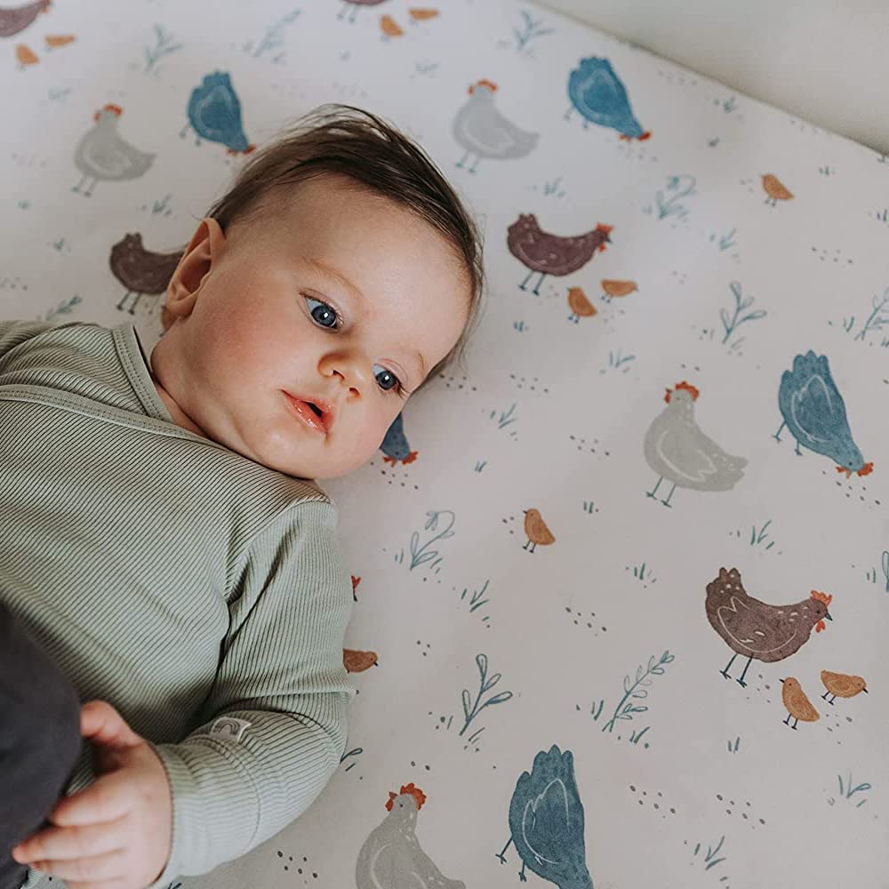 Sorrel and Fern gift-ready bassinet sheets for new baby registries