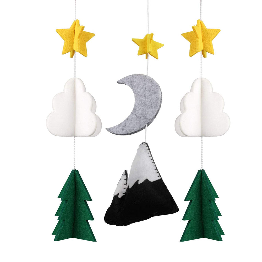 Sorrel + Fern Starry Woodland Night Mobile wood-beech detail adds natural texture.