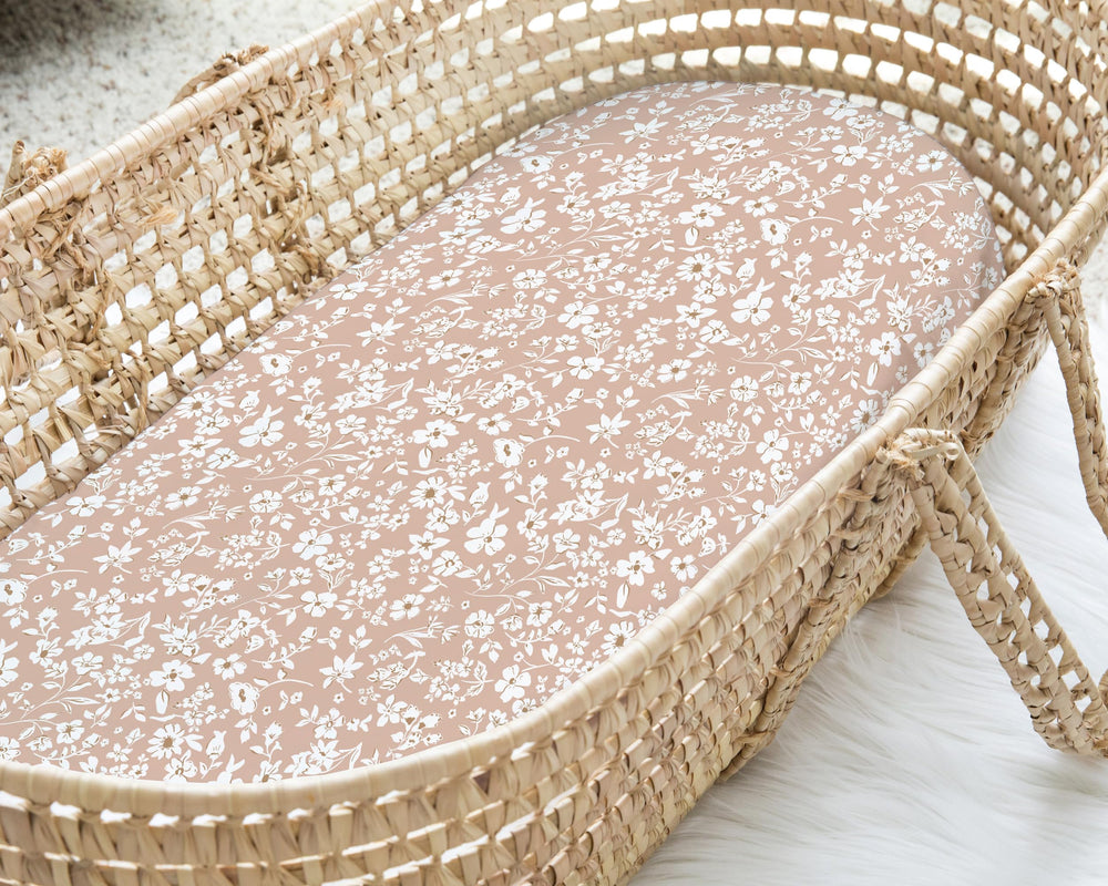 Sorrel + Fern two-pack bassinet sheets for easy nursery changes.