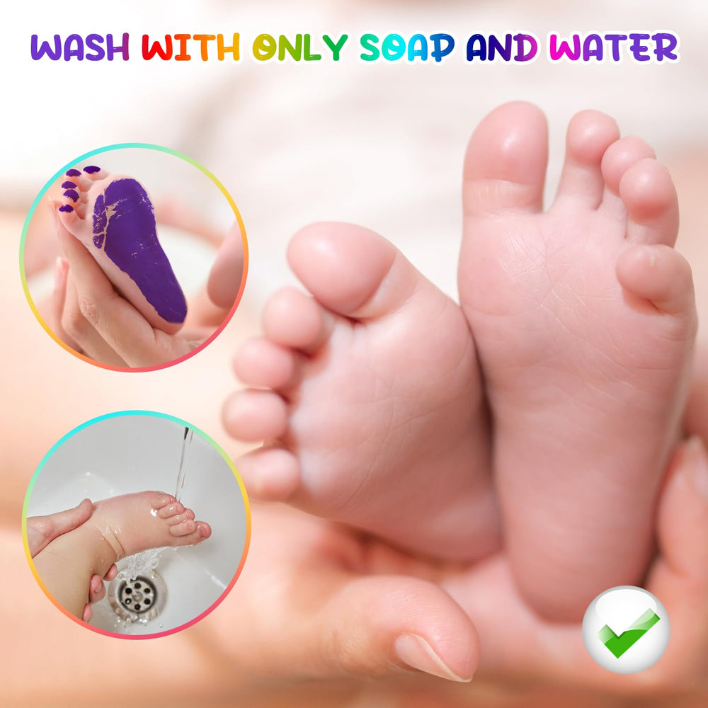 Sortnic baby card print setup uses purple ink for milestones.