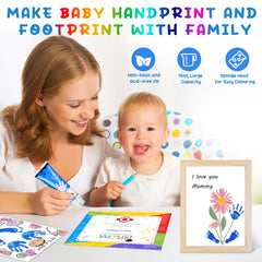 Sortnic blue baby footprint ink 75ml helps create lasting memory with washable prints.