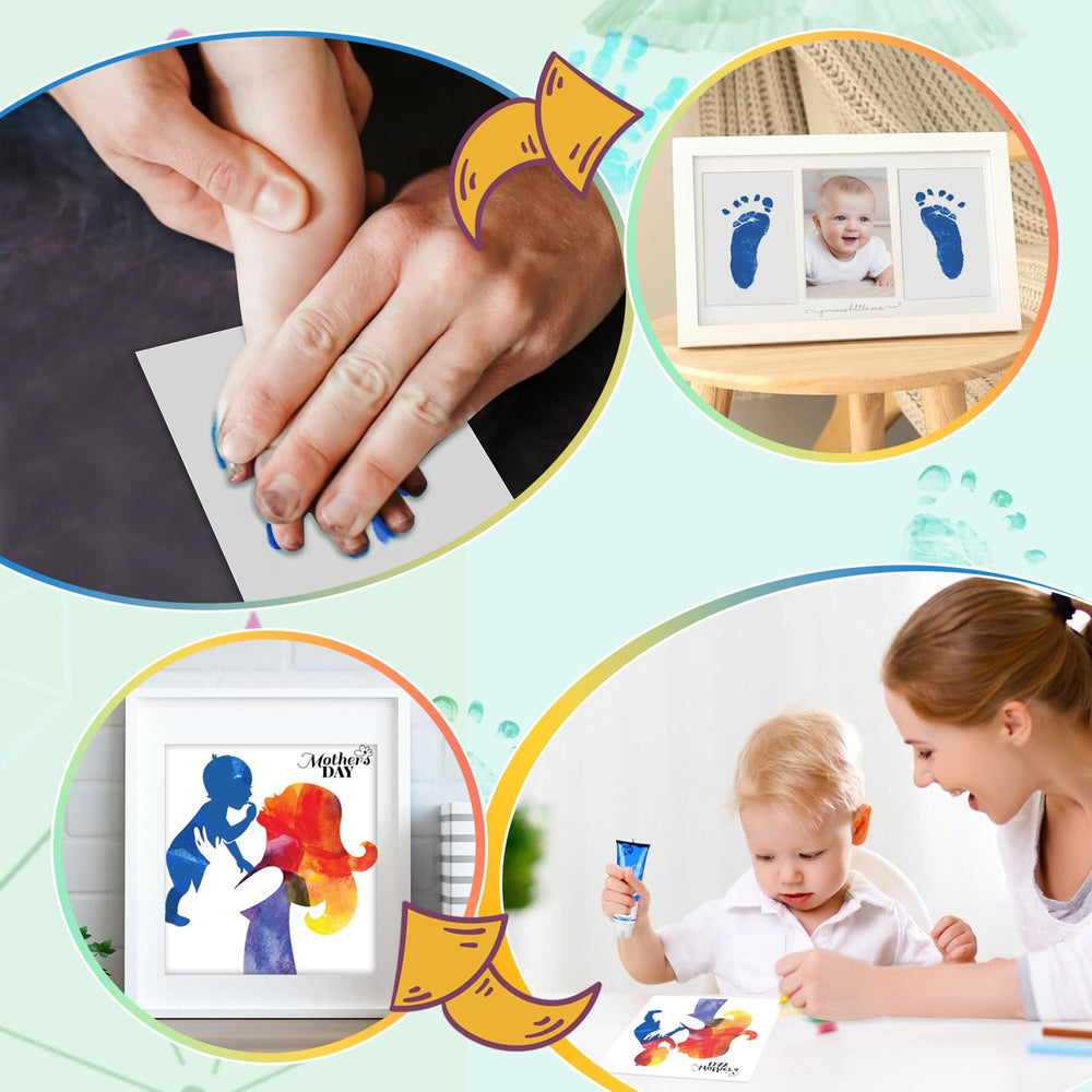 Sortnic blue baby milestone card setup ideal for crafting personalized keepsake gifts.