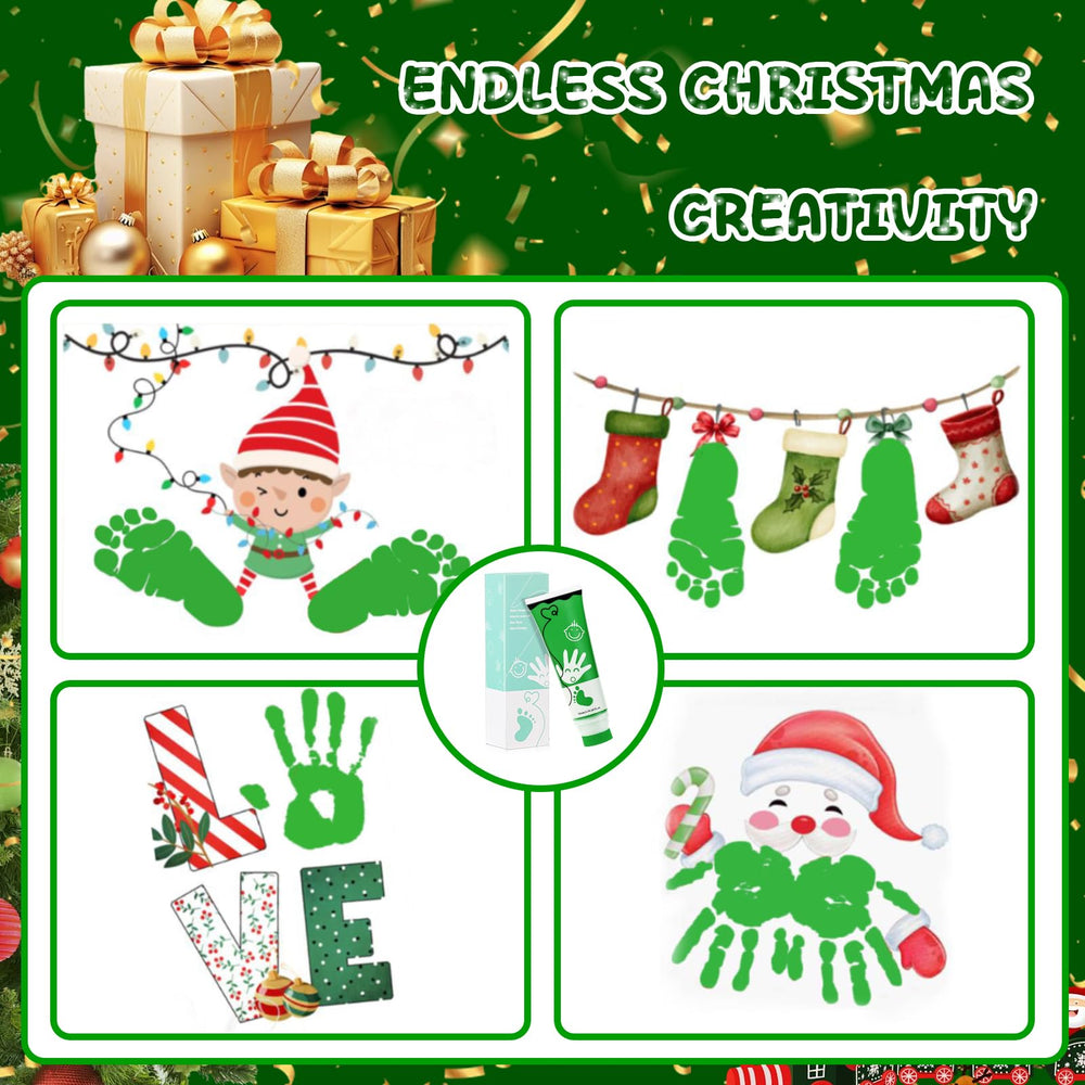 Sortnic green washable ink cleans up easily after baby prints and crafts.