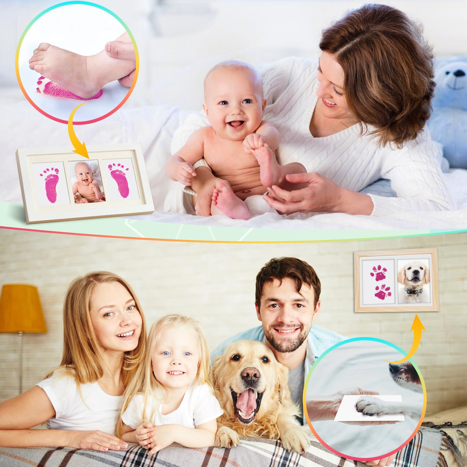 Sortnic pet paw prints in pink preserve memories with ease.