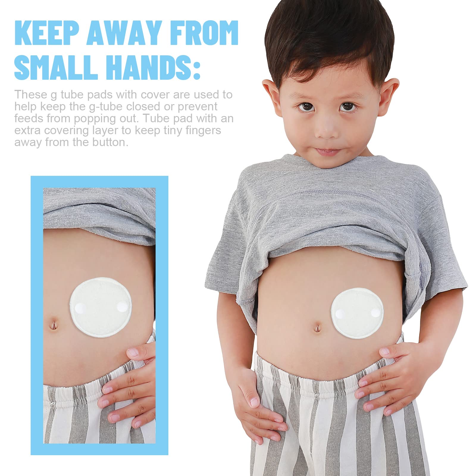 Sosation g-tube pad breathable cotton fabric helps minimize skin irritation.