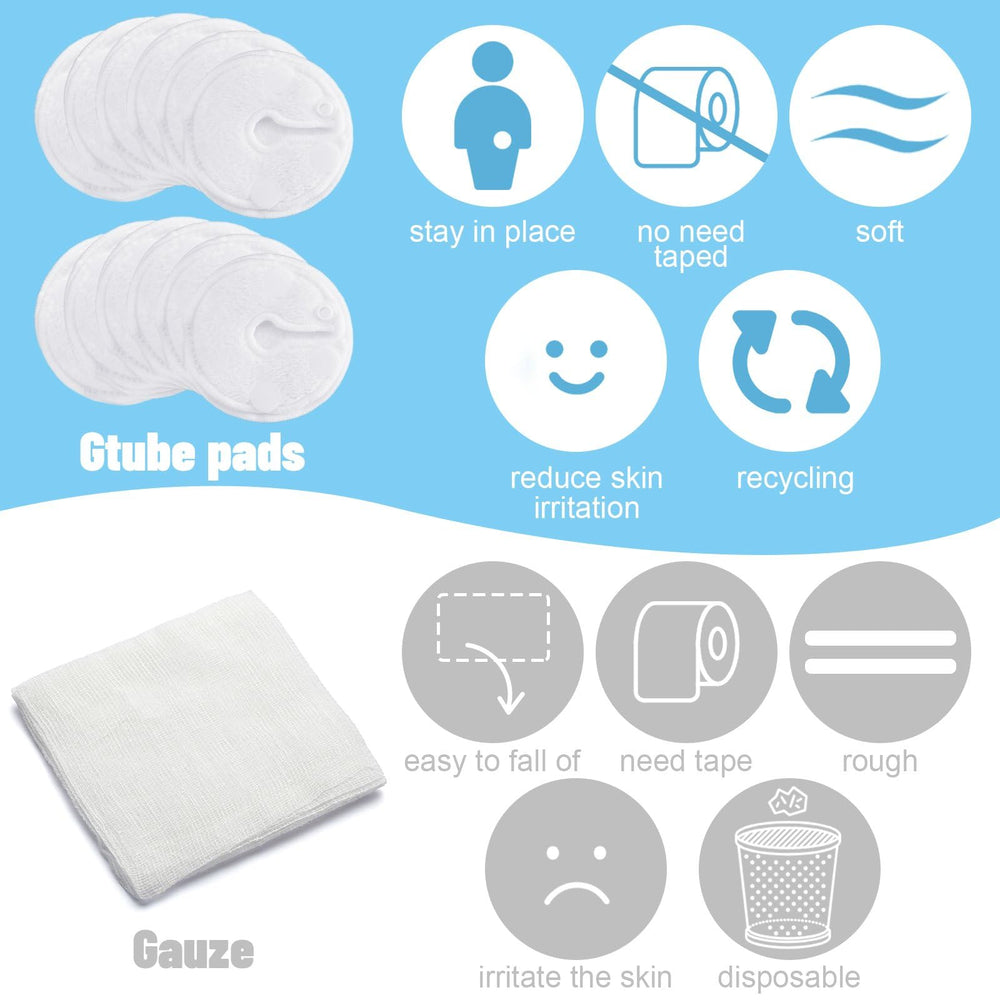 Sosation g-tube pad versatile use for G, J, PEG and abdominal tubes.