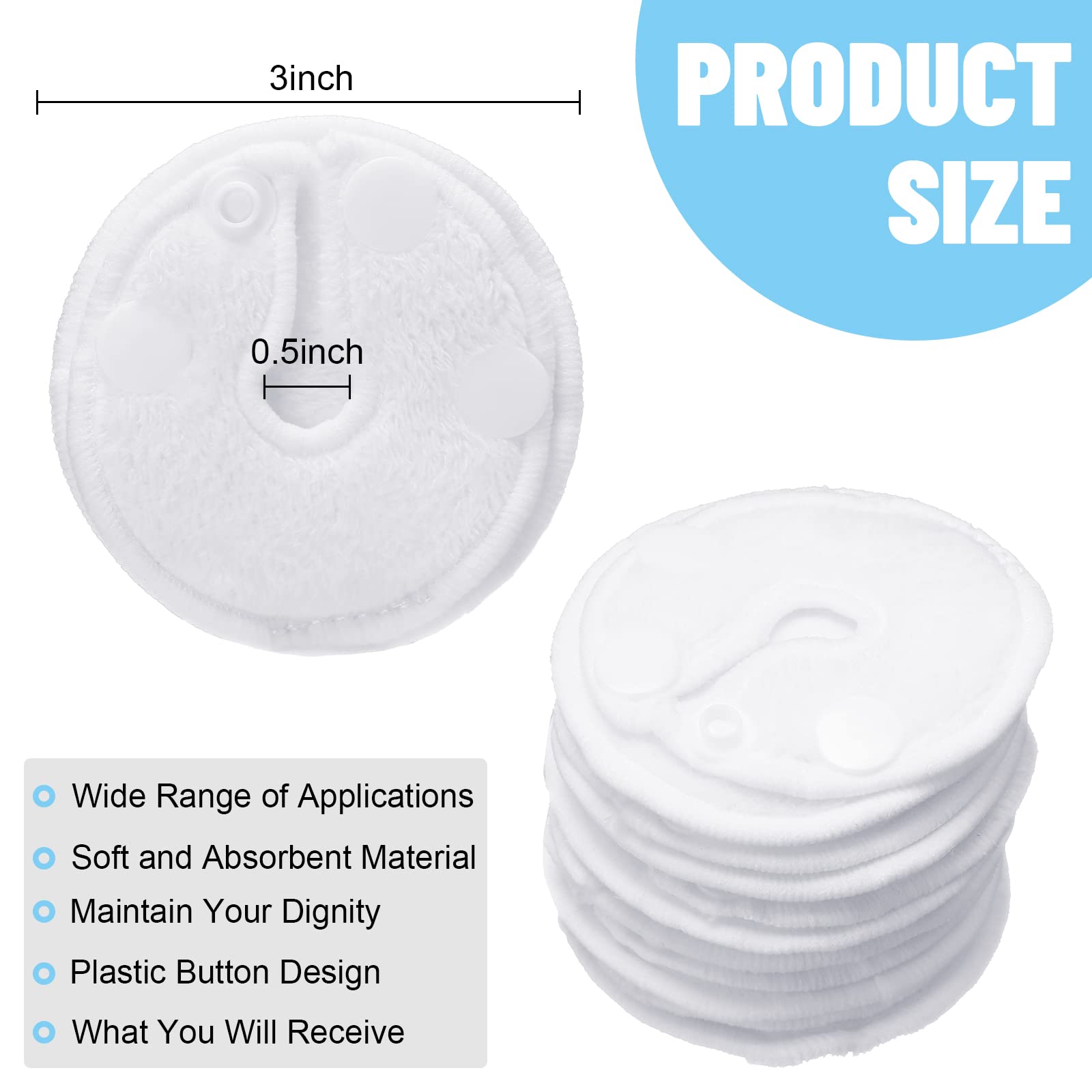 Sosation g-tube pad on a tube with a snap closure for quick placement.