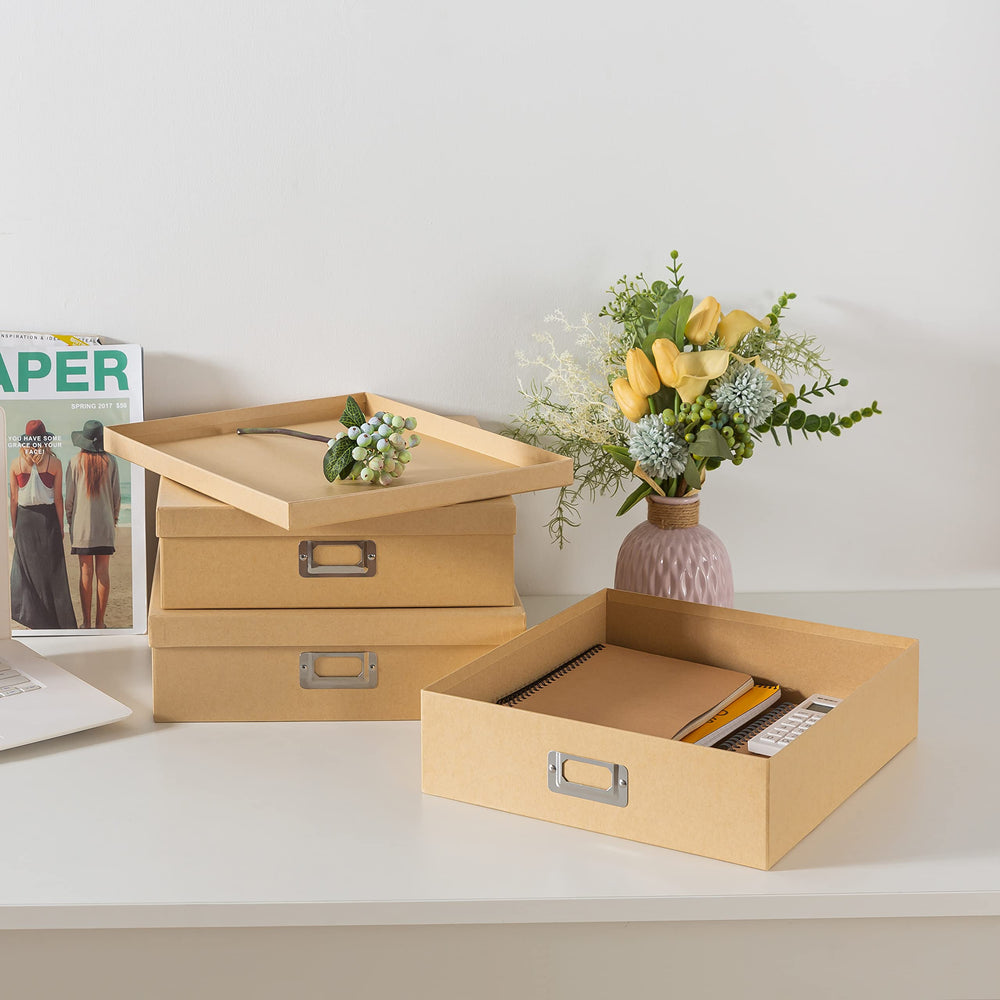 Soul & Lane document storage box with lid for receipts, bills, and file organization.