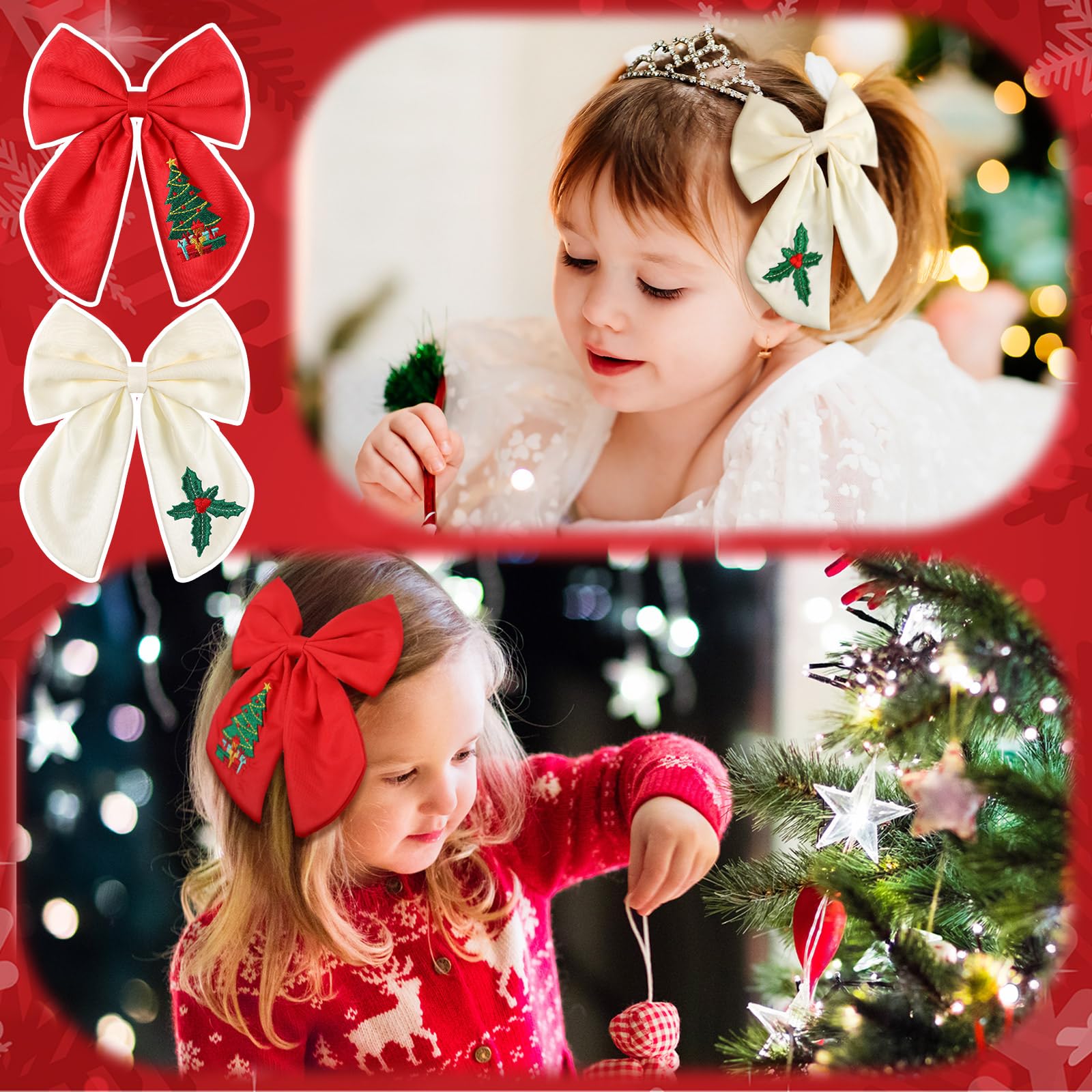 Soulchen satin fabric bow feels soft and gentle on hair all day