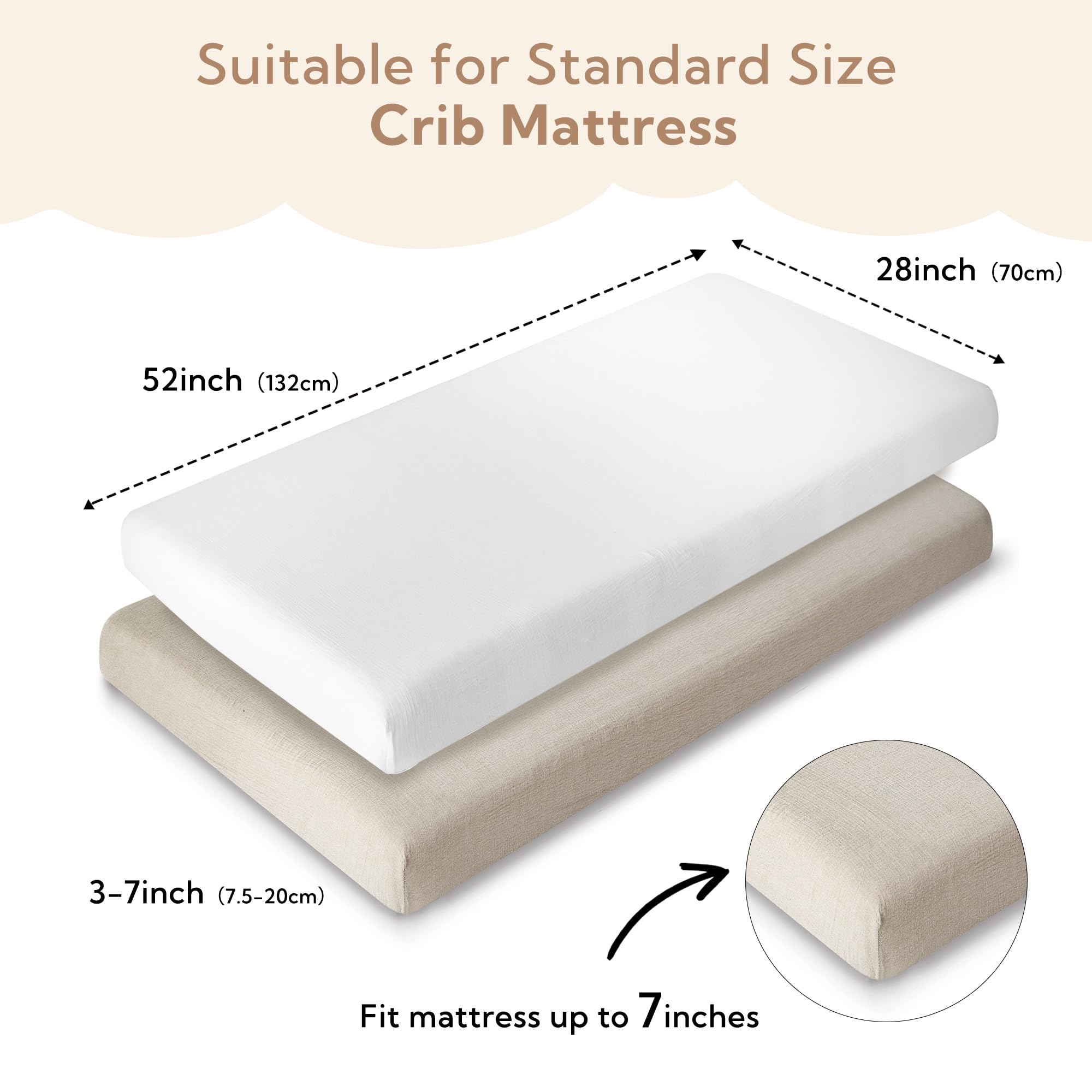 SOULFUL 2-pack neutral colors ideal for boys or girls bedrooms