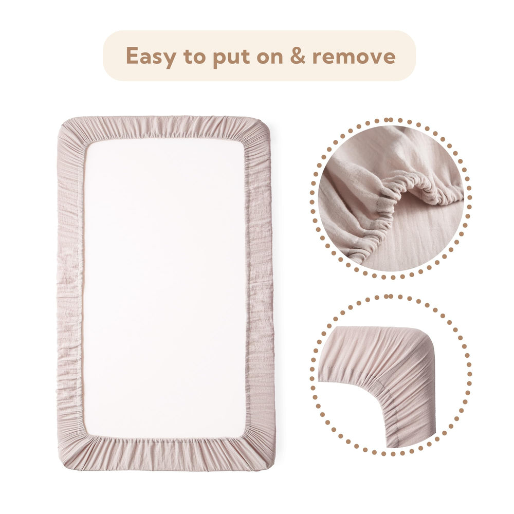 SOULFUL crib sheets easy-care and machine washable for busy parents.