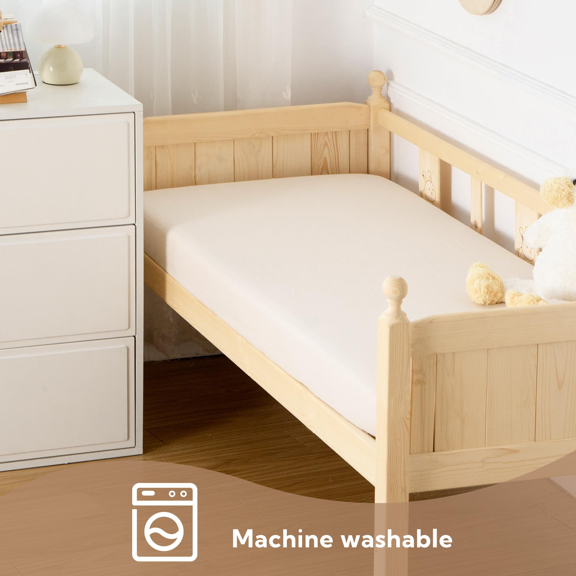 SOULFUL Muslin crib sheets are machine washable and durable for busy parents.