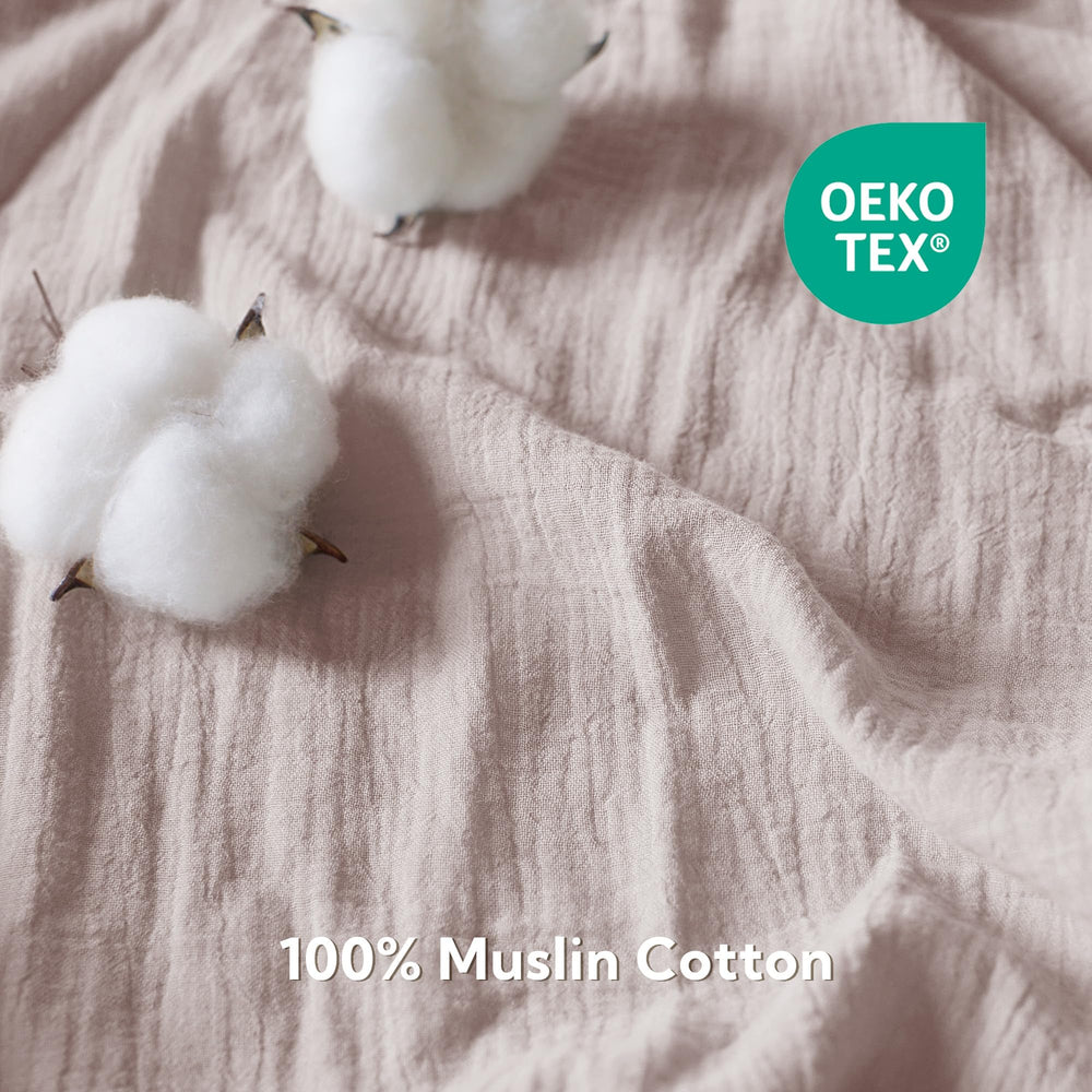 SOULFUL Muslin crib sheets standard crib size 28x52 offer secure fit.