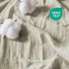 SOULFUL muslin crib sheets two-pack, versatile colors for boys and girls.