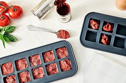 Souper Cubes herbs freezer tray preserves fresh flavors for quick meals.