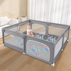 Sour Lemon playpen mesh sides provide visibility and airflow for safer play