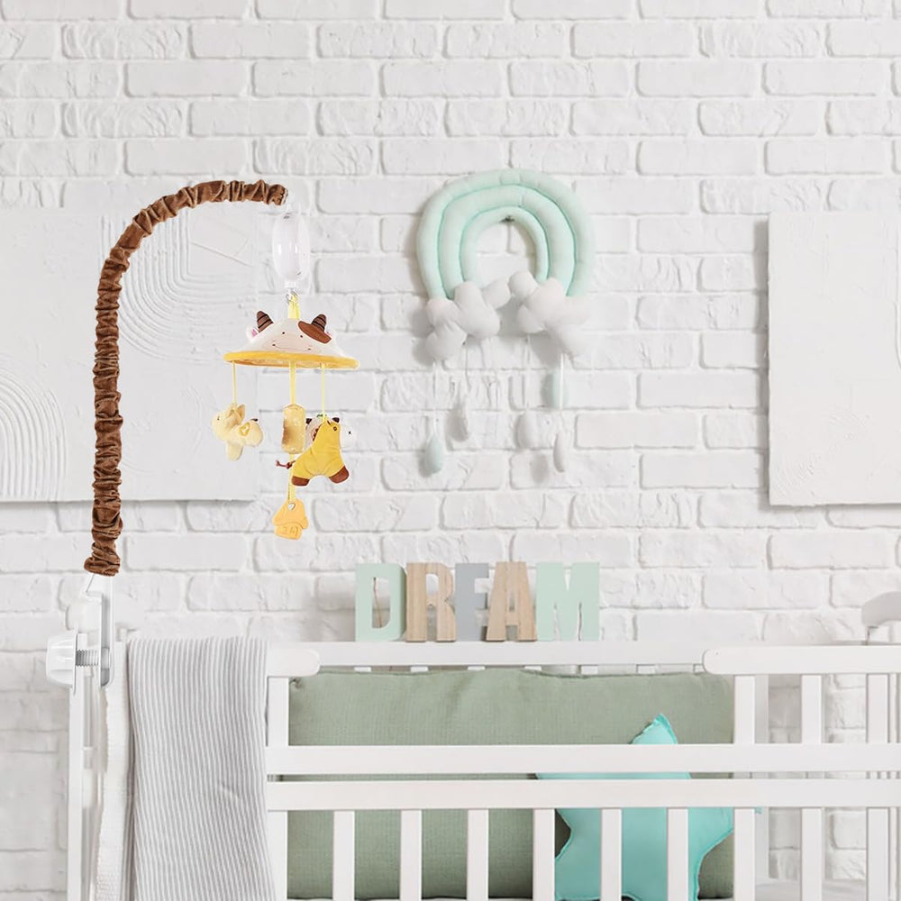 SourceTon crib mobile washable plush fabric simplifies cleaning between uses.