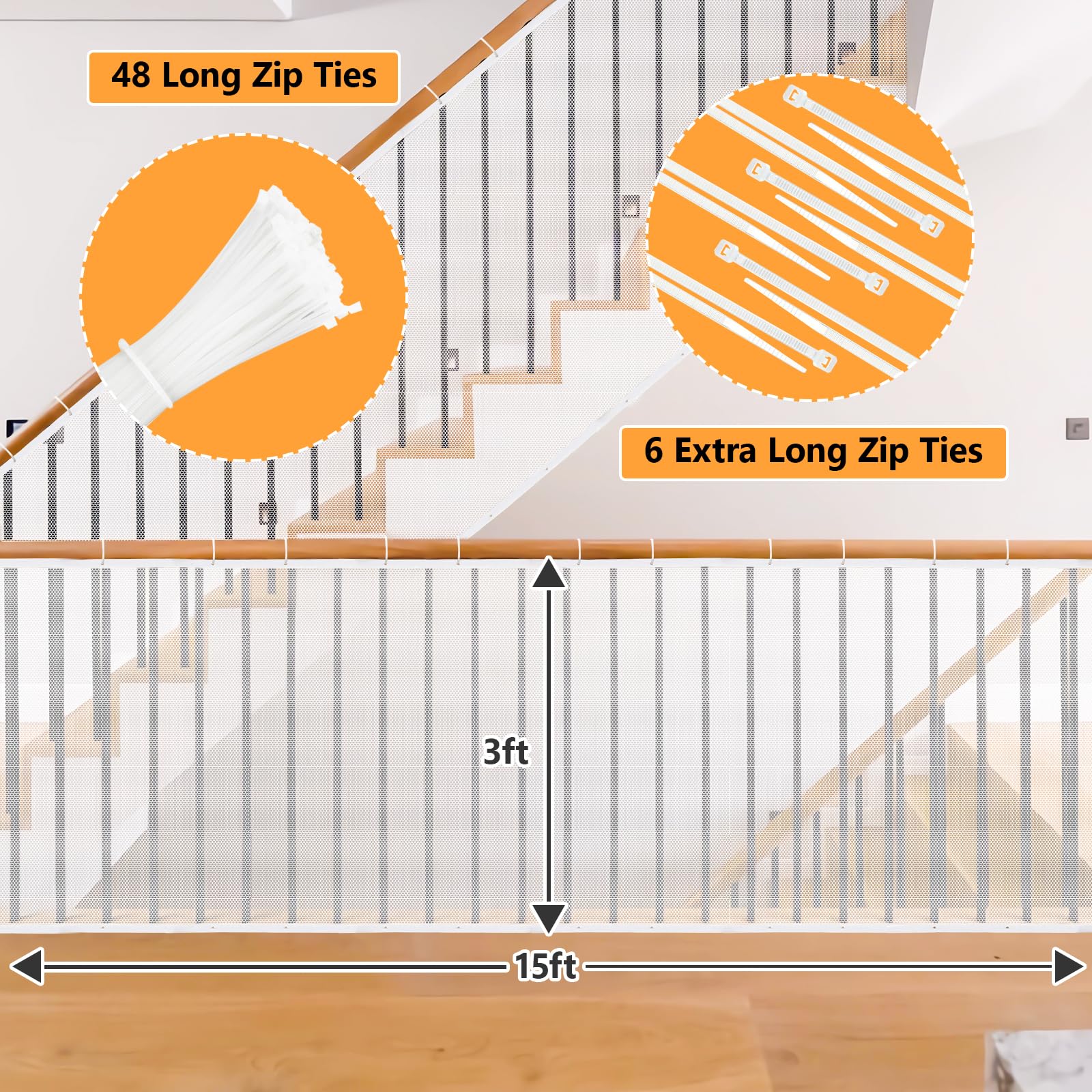 South to East installation-zip-ties illustrate quick, drill-free setup and secure tensioning.