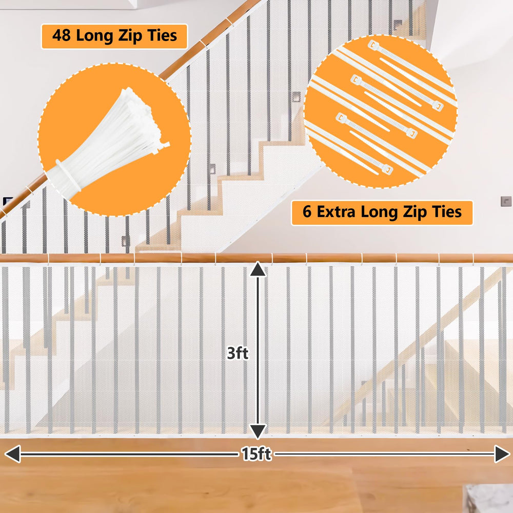 South to East installation-zip-ties illustrate quick, drill-free setup and secure tensioning.