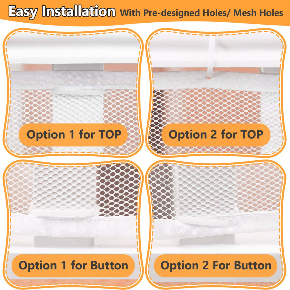 South to East netting closeup mesh highlights fine weave that prevents finger slips.