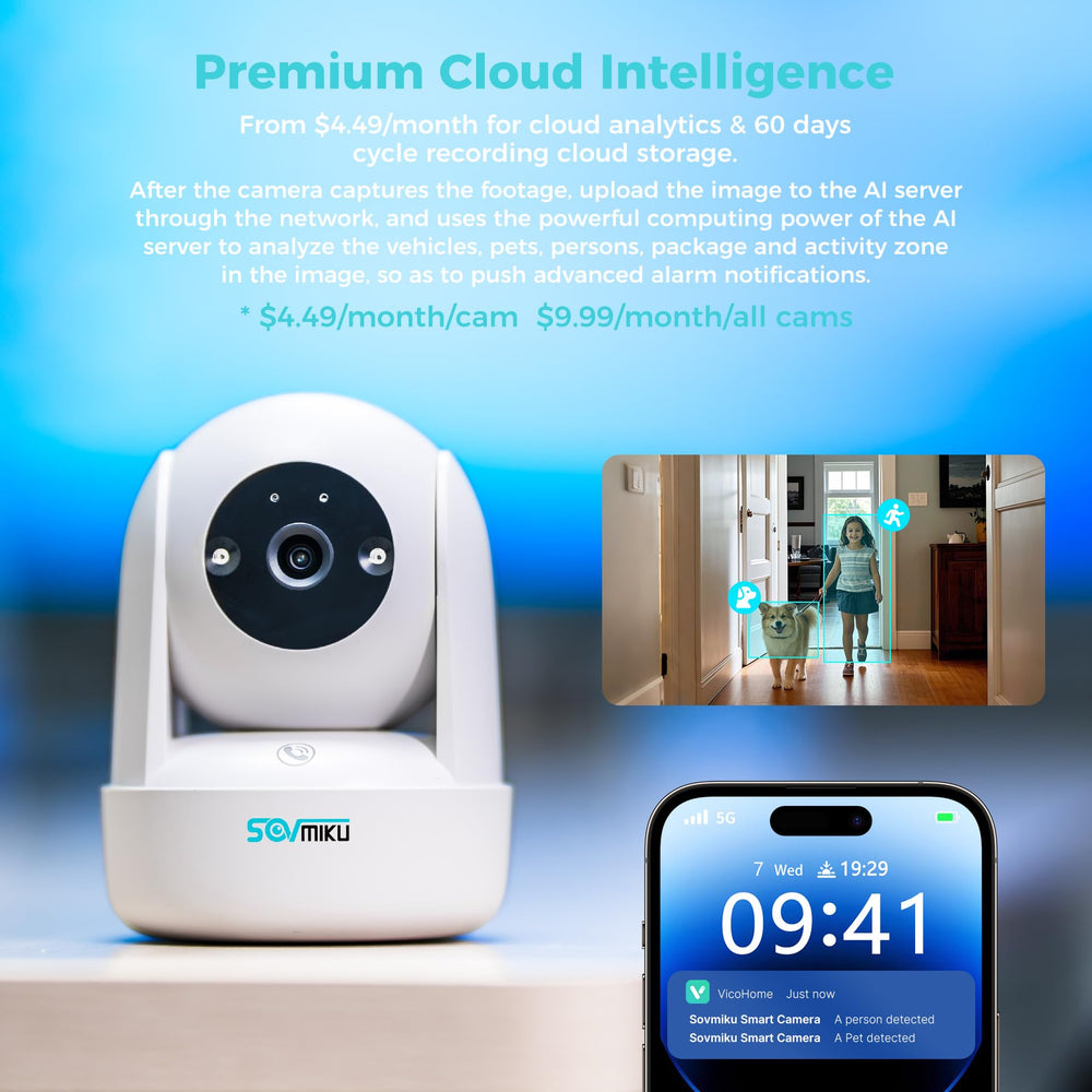 SOVMIKU CB2 motion detection sends instant alerts.