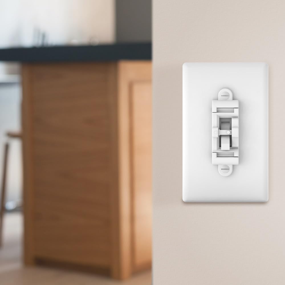 SOZULAMP smart-home switch cover near outdoor camera suggests 24/7 protection concept.