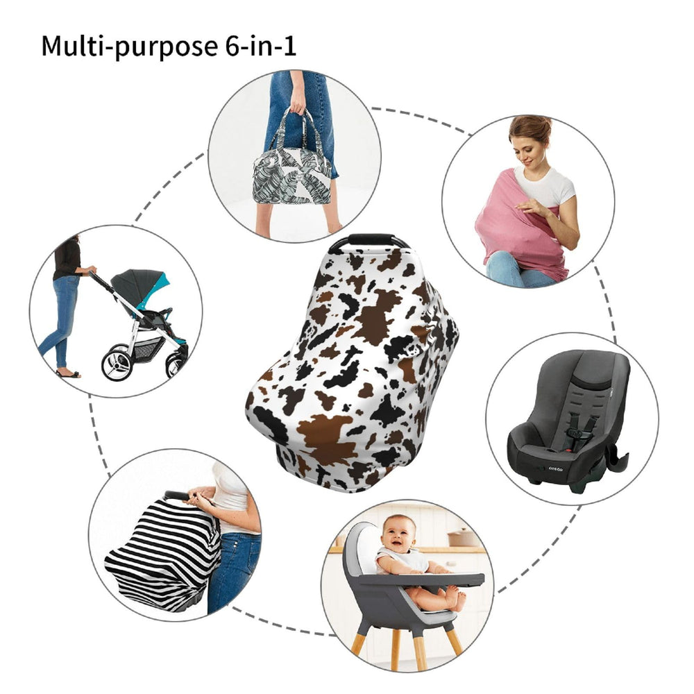Sozzjile brown cow print baby sun shade blocks glare.