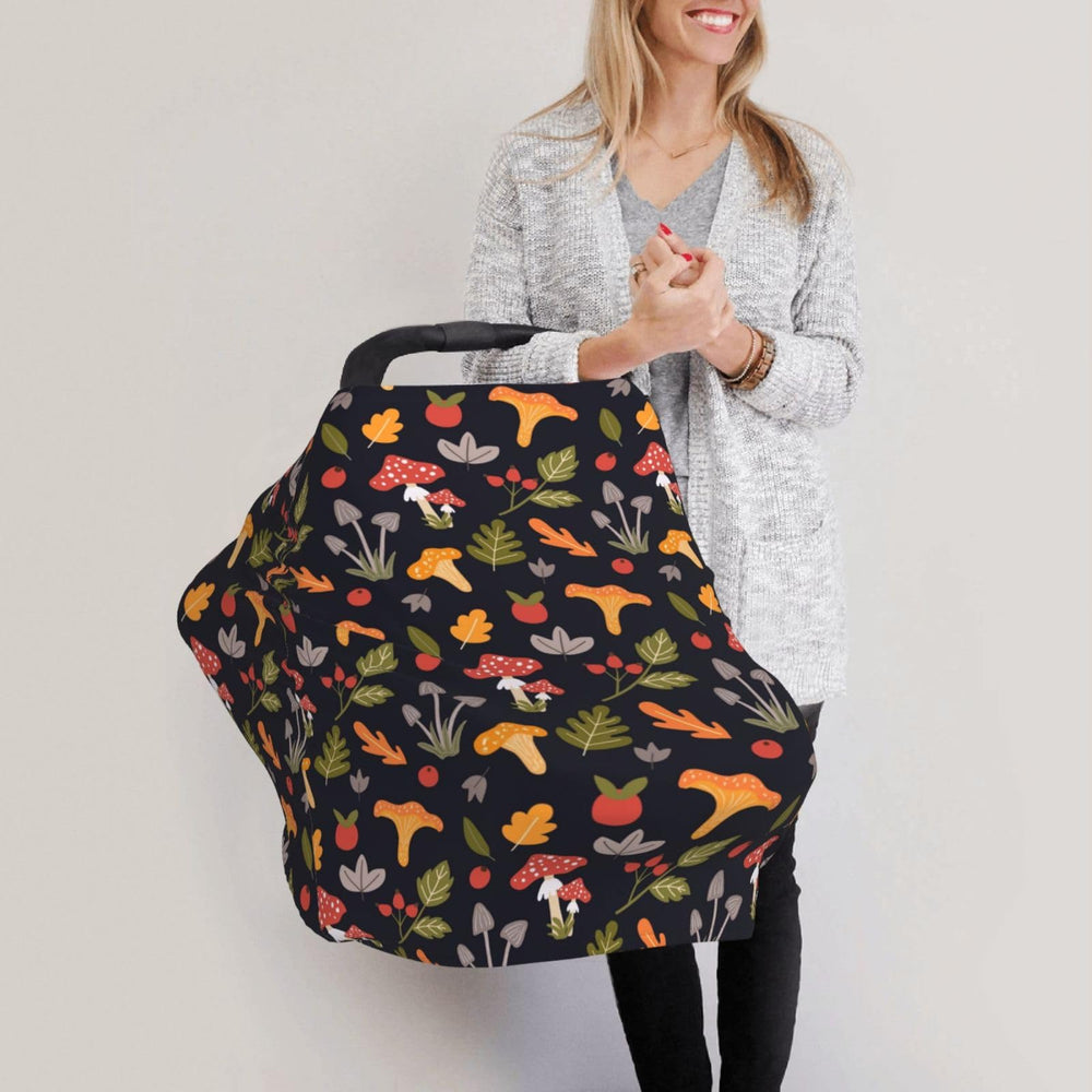 Sozzjile multipurpose nursing cover doubles as feeding chair cover.