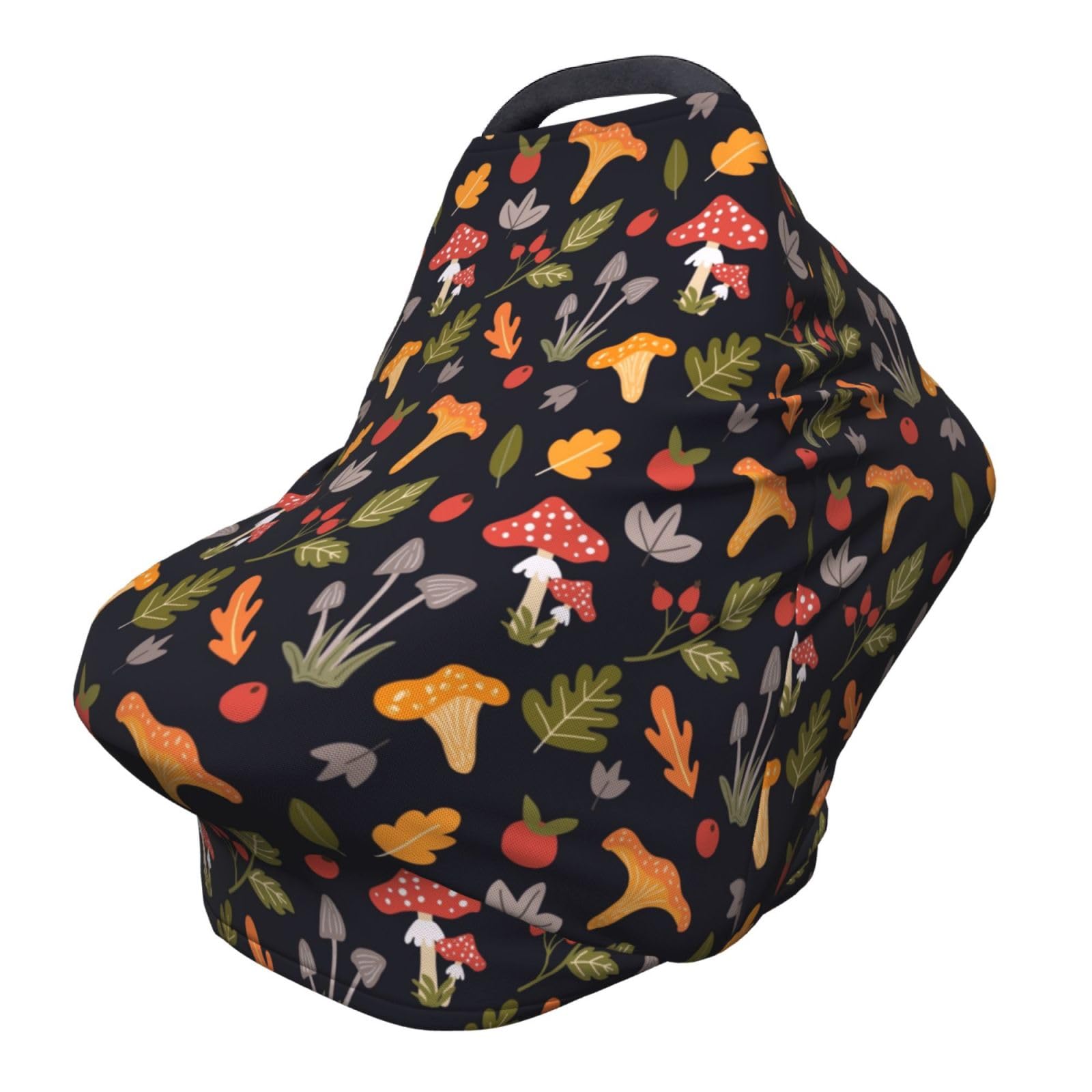 Sozzjile mushroom baby car-seat cover with soft fabric for comfy rides.