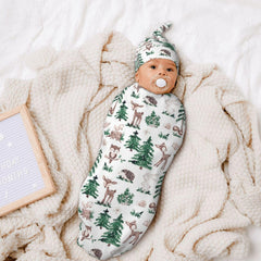 Sozzjile swaddle beanie set featuring a coordinating hat for warmth and convenience.