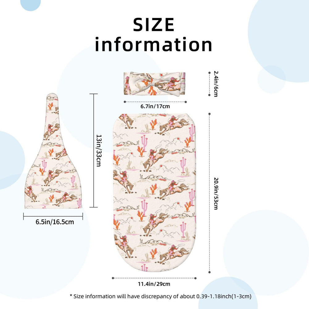 Sozzjile western swaddle blanket in use helps calm fussiness with snug swaddle