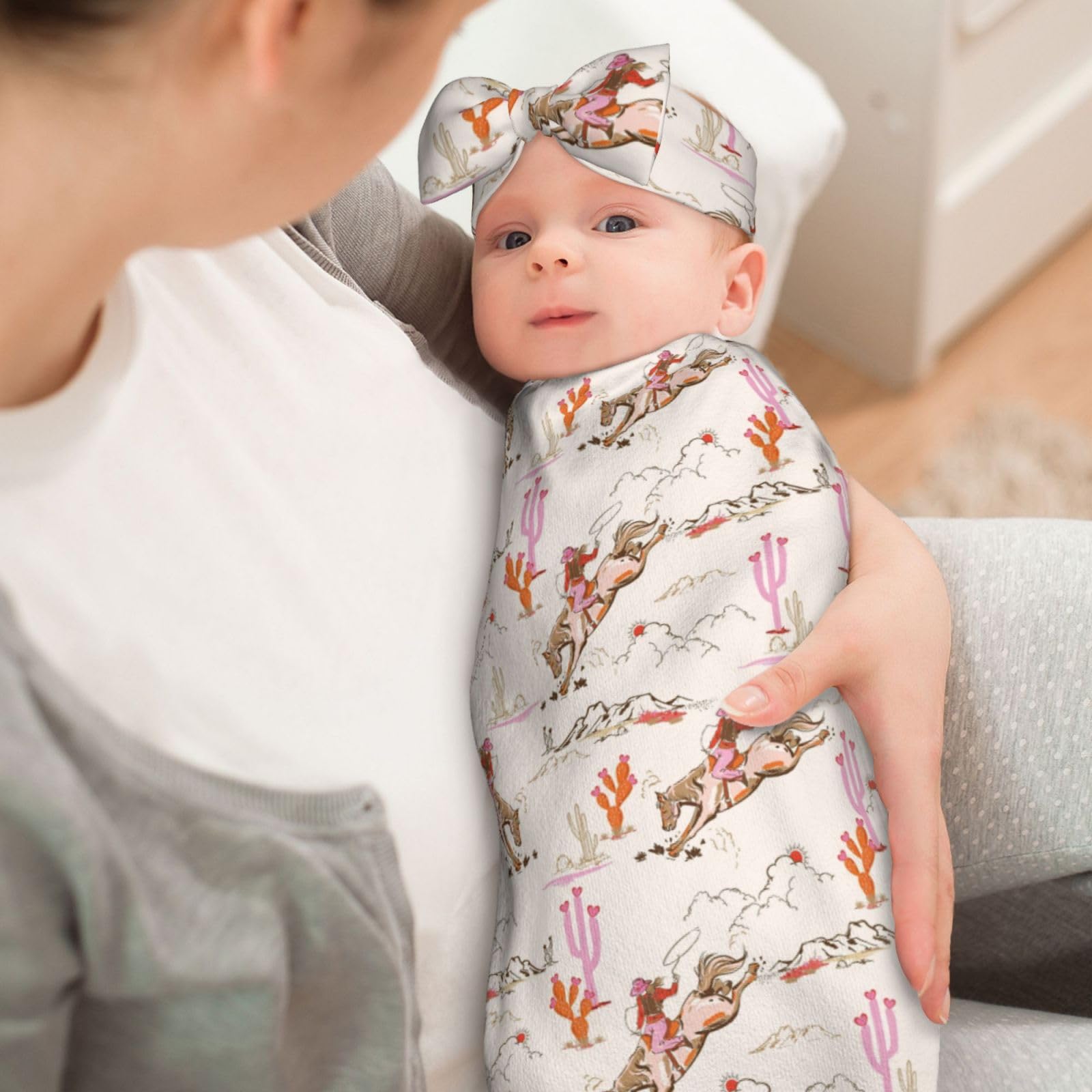 Sozzjile western swaddle set flatlay displays complete gift-worthy outfit