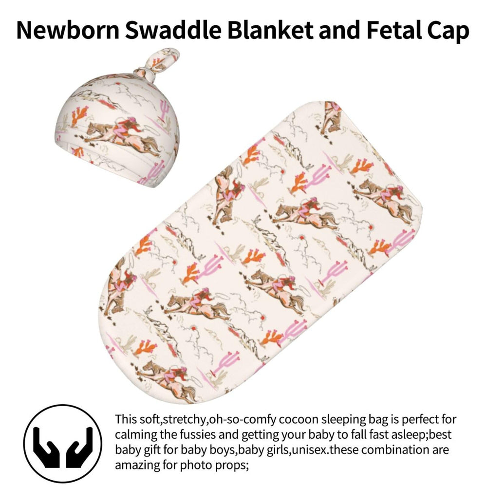 Sozzjile western swaddle blanket texture feels soft against delicate skin