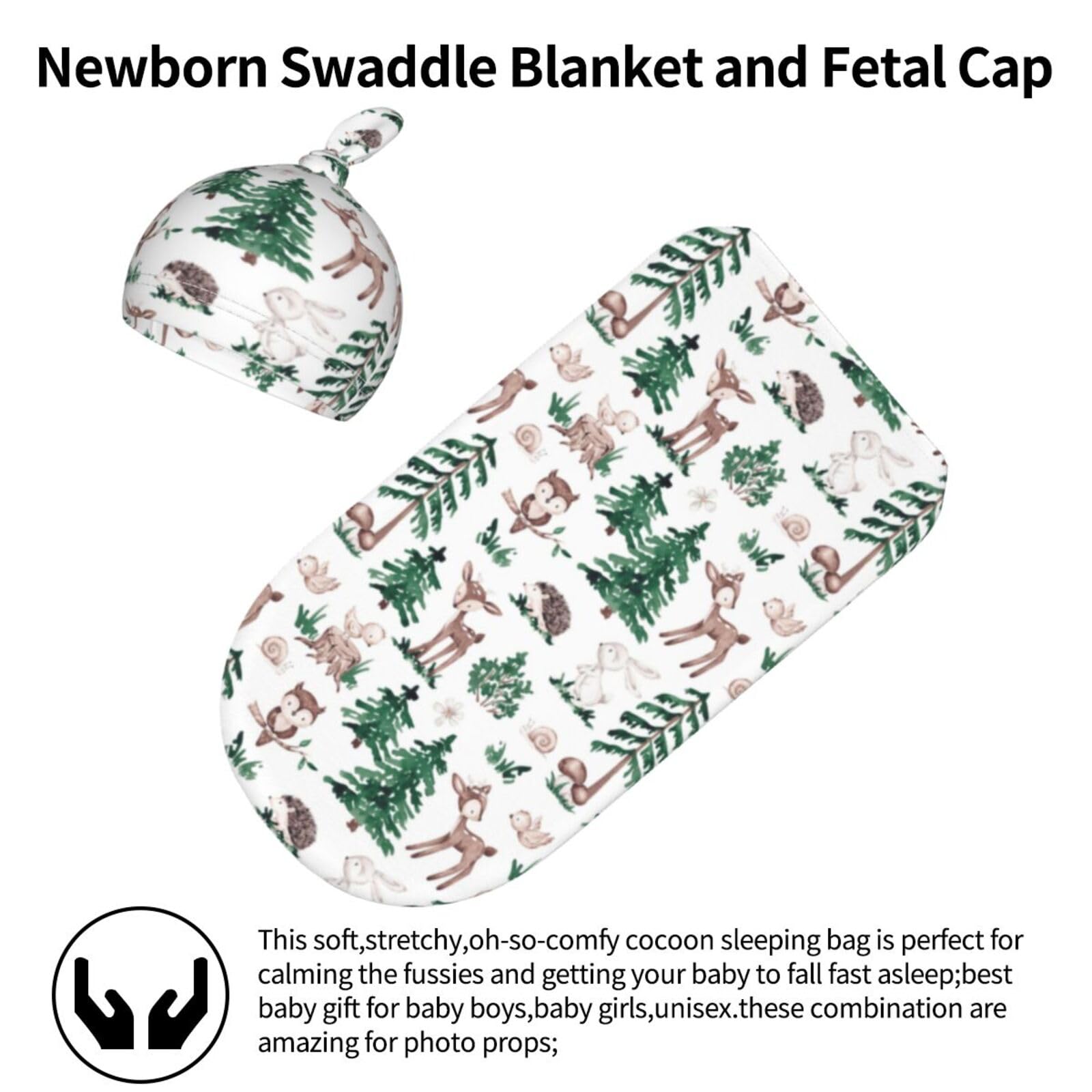 Sozzjile woodland mushroom print swaddle adds playful design for photos and nurseries.