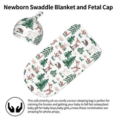 Sozzjile woodland mushroom print swaddle adds playful design for photos and nurseries.