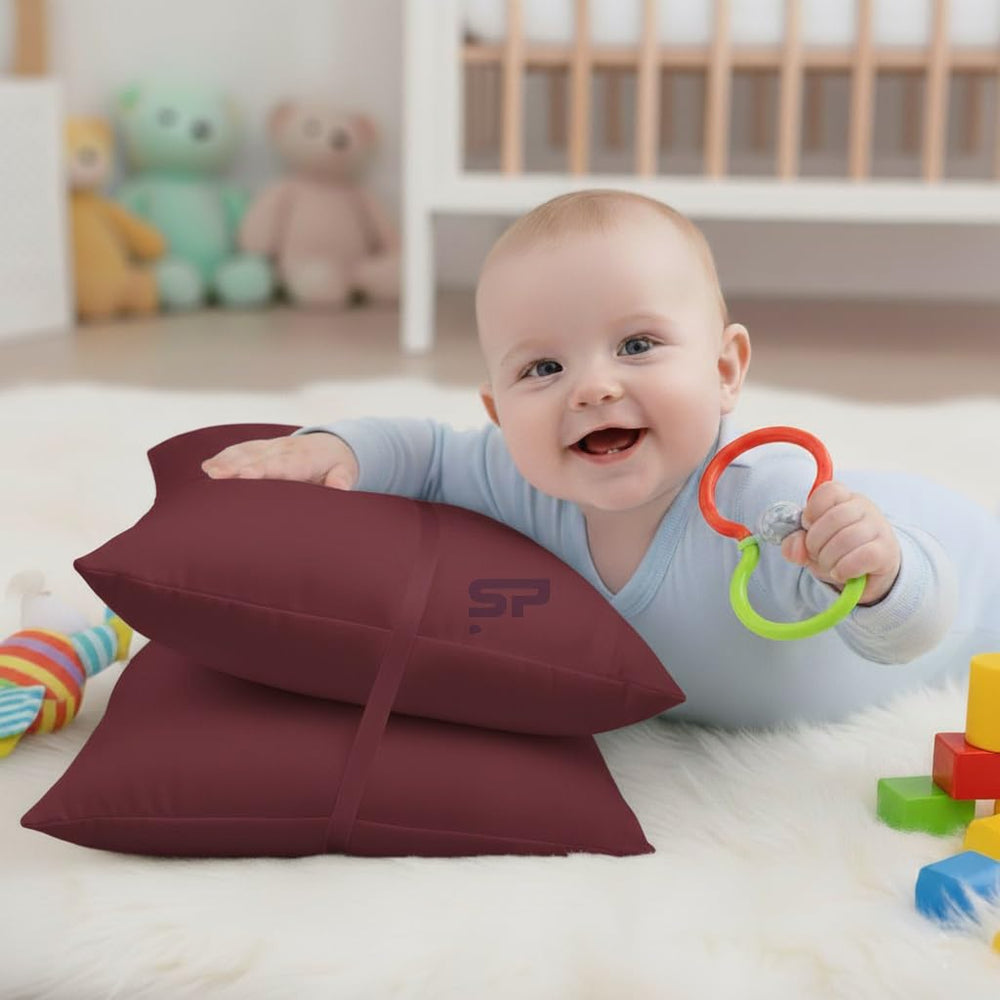 SP Cotton burgundy close-up reveals luxurious 500TC Egyptian cotton weave.