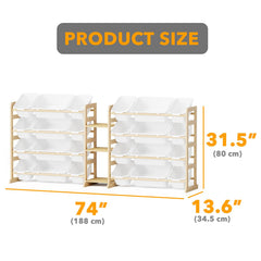 SpaceAid 24-bin system highlighting eight large and sixteen small bins for versatile storage.