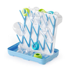 SpaceAid baby bottle drying rack with 20 hooks keeps bottles organized for busy mornings.