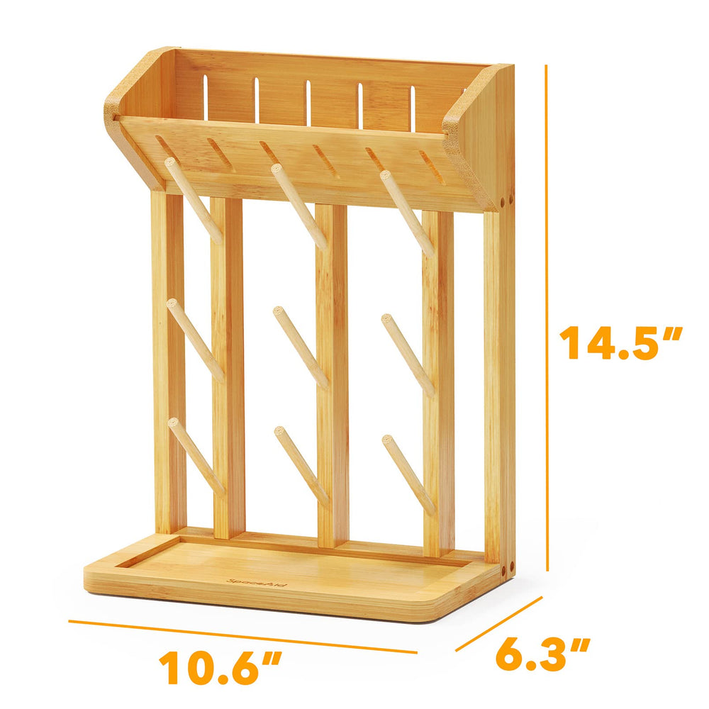 SpaceAid bamboo drying rack pacifiers neatly dry with baby gear