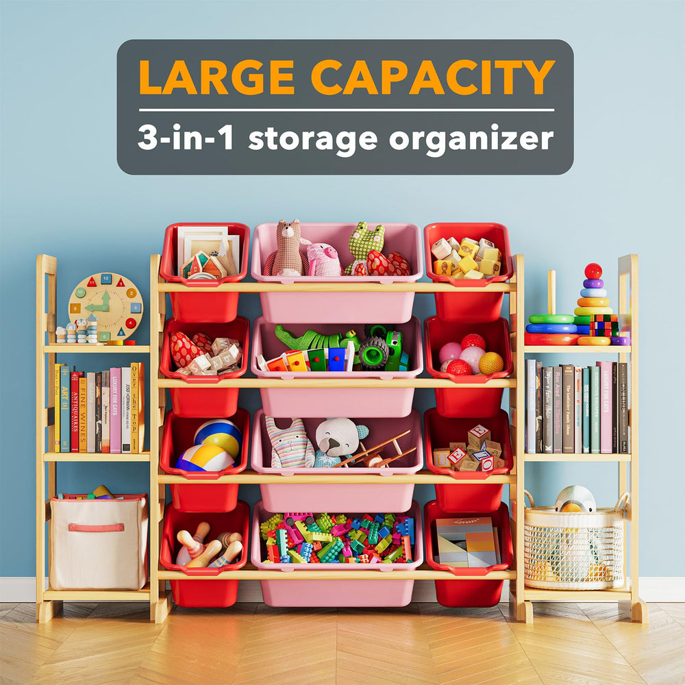 SpaceAid large bins organize oversized toys for easy sorting and quick retrieval.