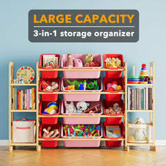 SpaceAid large bins organize oversized toys for easy sorting and quick retrieval.