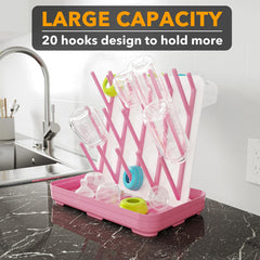 SpaceAid bottle drying rack assembly demonstrates easy setup for busy mornings