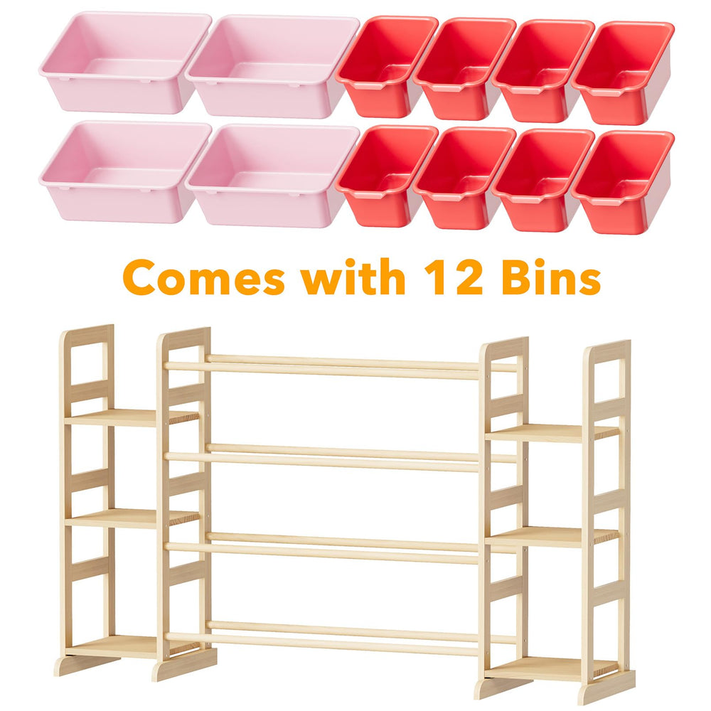 SpaceAid front extended base provides stability to keep the shelf steady on busy floors.