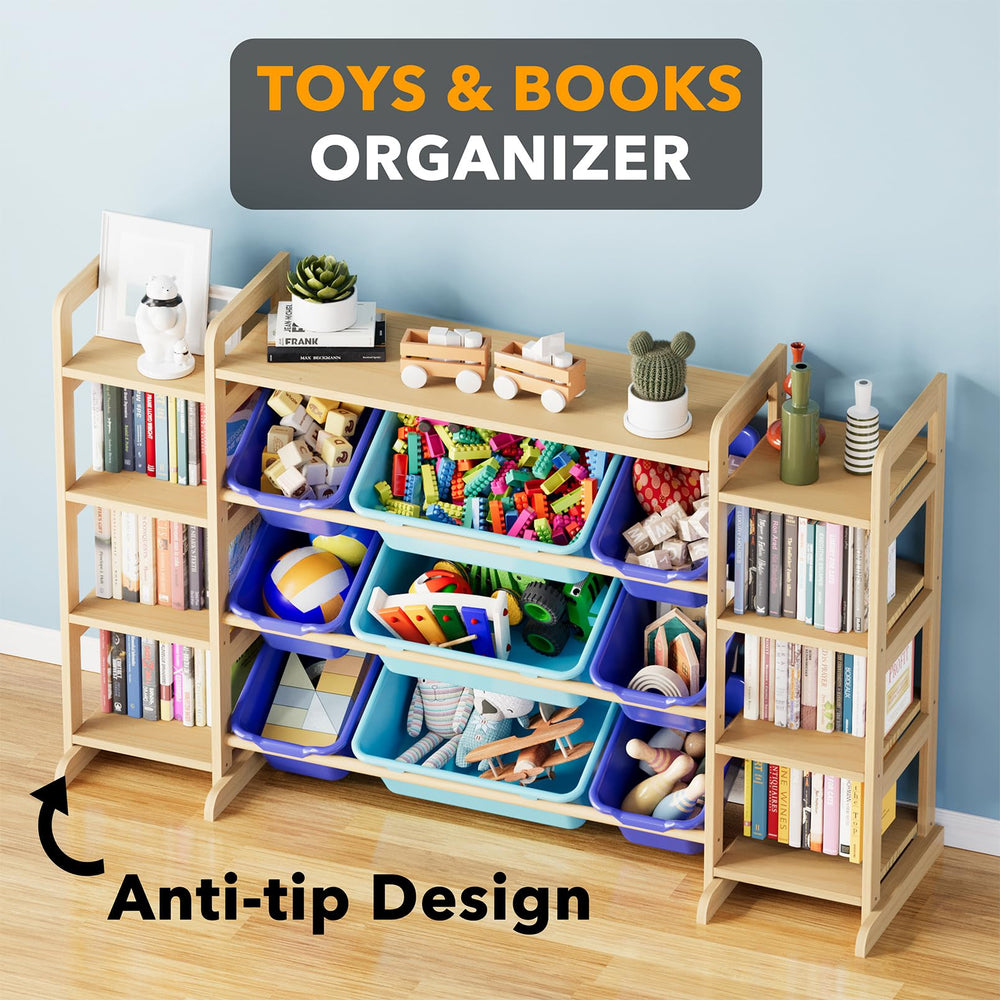 SpaceAid storage unit with smooth rounded edges for safe playroom use.