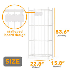 SpaceAid assembly demo with vertical organizer in a bright playroom