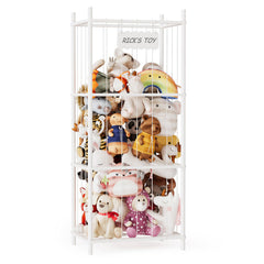SpaceAid stuffed animal storage organizer full view for neat playroom organization