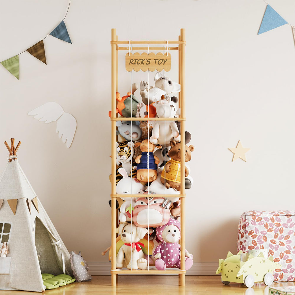 SpaceAid stuffed animal storage organizer vertical storage lifts toys off the floor